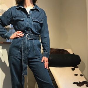 Bershka Jean Coveralls/Jumpsuit